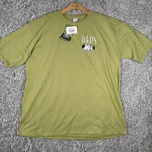 Crazy Shirts Hawaii T-Shirt Men’s XXL Hemp Dyed "Dads Camping Adventure" Green